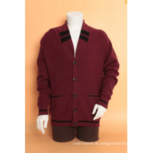 Yak Wolle / Cashmere tiefem V-Ausschnitt Strickjacke Langarm-Pullover / Kleidung / Kleidung / Strickwaren